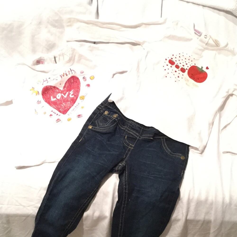 Zara12-18 tshirt Jean bundle worn once
